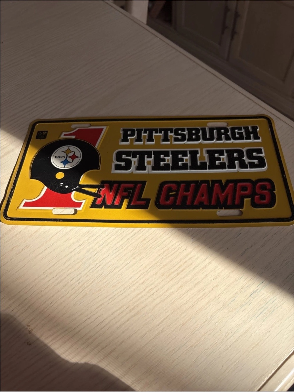 Pittsburgh Steelers Yellow NFL Champs Decorative Wall Plate